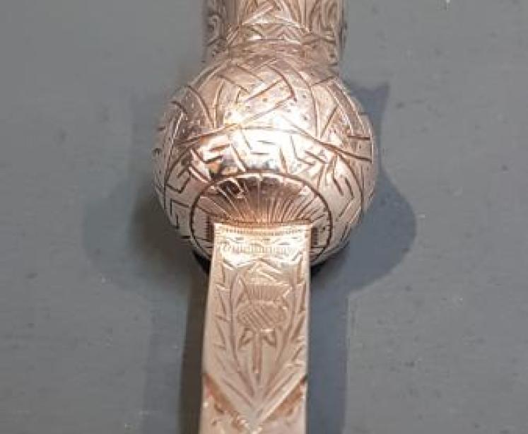 Thistle Top Silver Letter Opener with Moonstone - Image 3