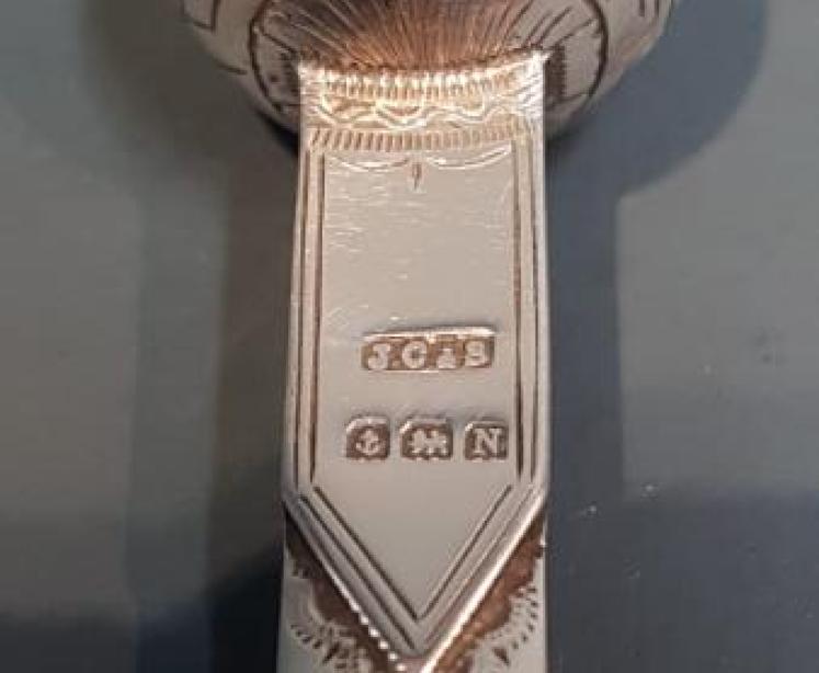 Thistle Top Silver Letter Opener with Moonstone - Image 4