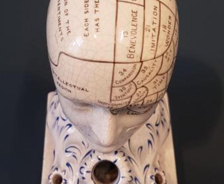 Victorian Bridges Phrenology Head Pen & Ink Stand  - Image 5