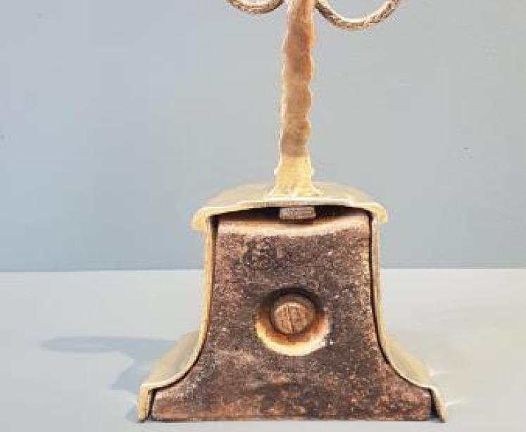 Early Victorian Brass Country House Door Stop - Image 3