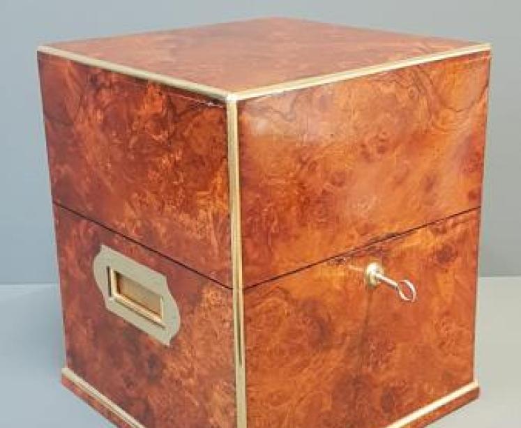 Victorian Walnut Tantalus Box - Image 3