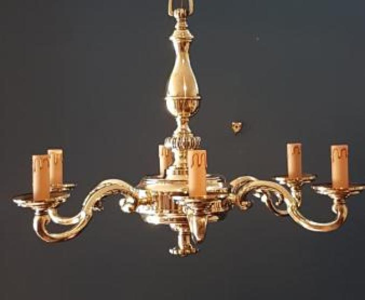 Edwardian Six Arm Light Fitting - Image 2