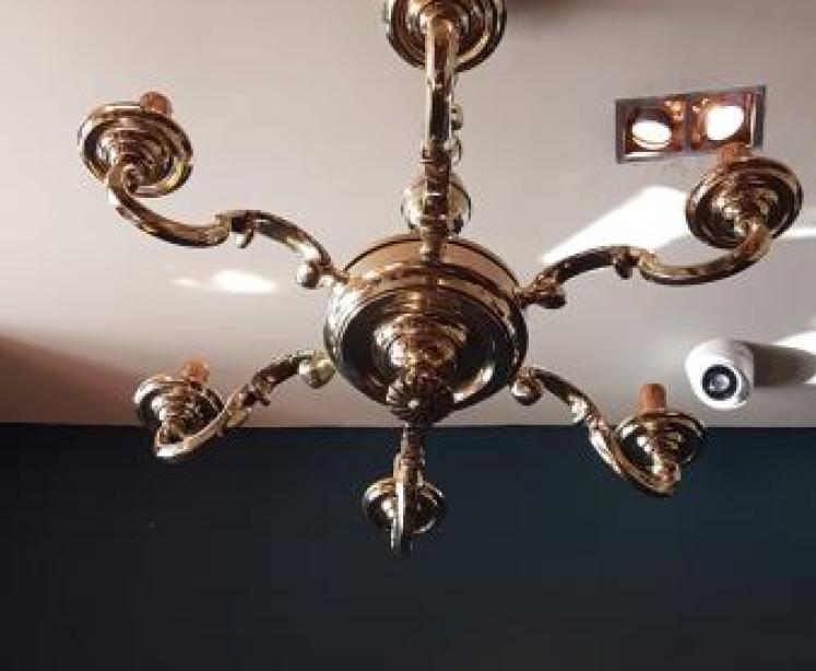Edwardian Six Arm Light Fitting - Image 4