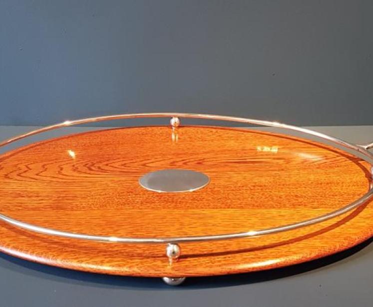 Edwardian Oak Tray - Image 2