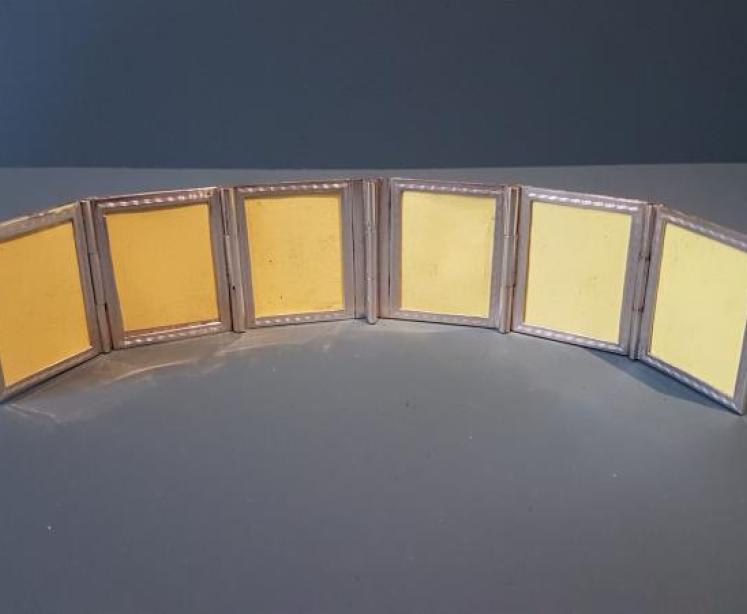 Unusual Solid Silver Folding Photo Book - Image 1