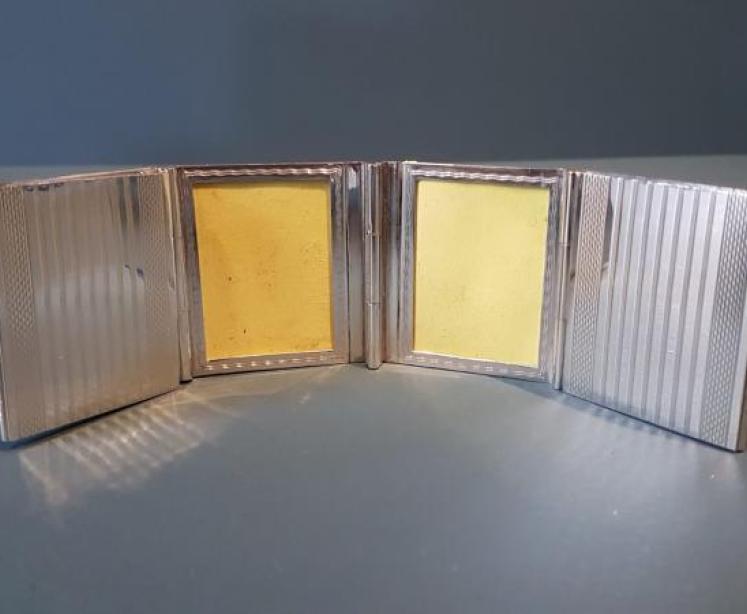 Unusual Solid Silver Folding Photo Book - Image 7