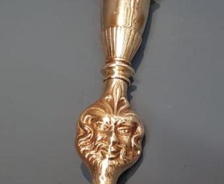 Superb Victorian Brass Fireside Companion Set - Image 5