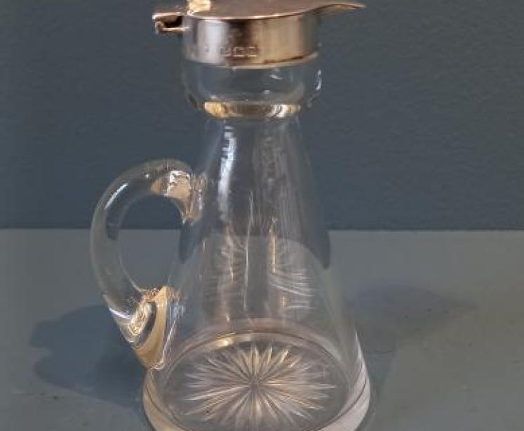 George V Period Silver Whisky Noggin Decanter - Image 1