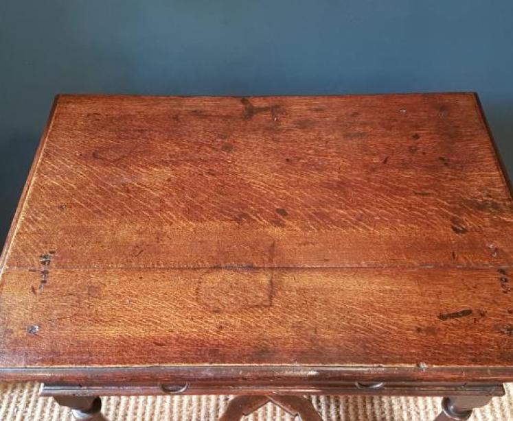 Superb George I Oak Side Table - Image 4