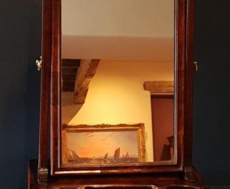 Outstanding Period Walnut Toilet Mirror - Image 4
