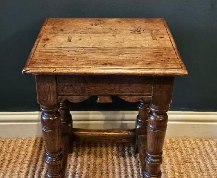 George III Oak Joint Stool - Image 1