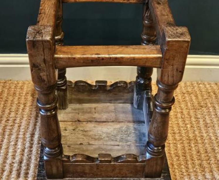 George III Oak Joint Stool - Image 5