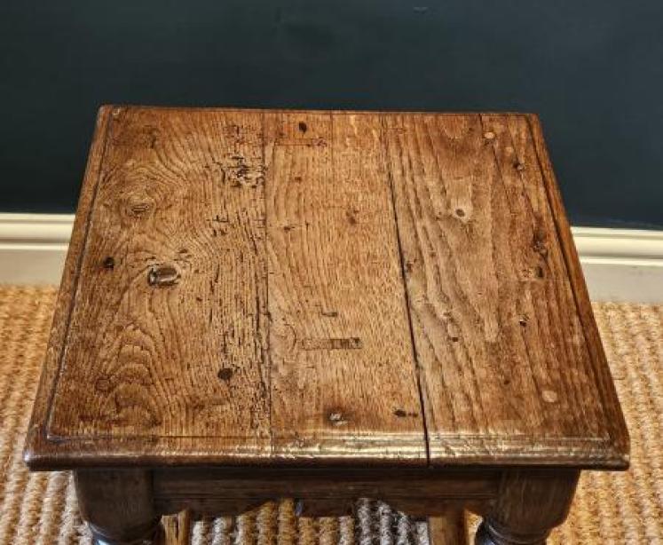 George III Oak Joint Stool - Image 6