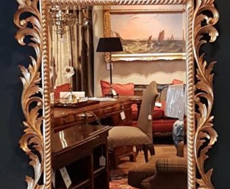 Superb Large 1920's Timber Gilt Mirror - Image 1