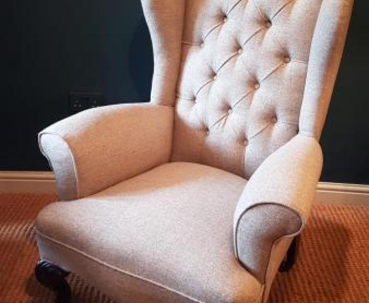 Large Victorian Wing Back Arm Chair - Image 1