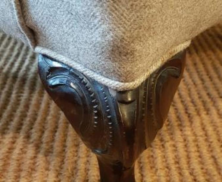 Large Victorian Wing Back Arm Chair - Image 5