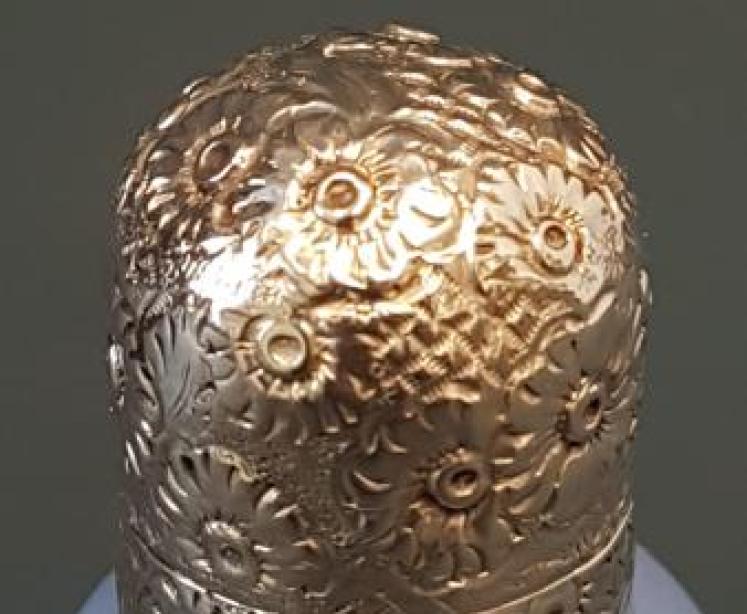 Victorian Silver Top & Blue Glass Scent Bottle - Image 5