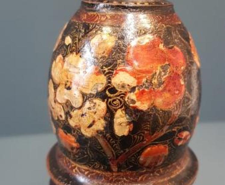 Edwardian Hand Painted Kashmiri Table Lamp - Image 2