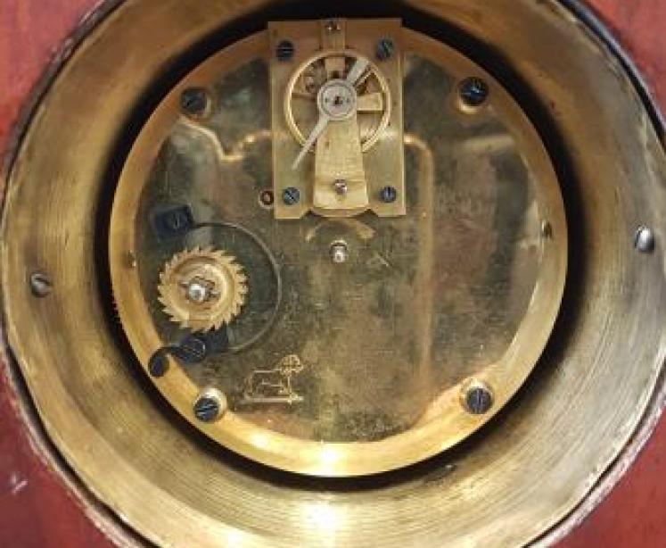 Immaculate Edwardian Inlaid Mantel Clock  - Image 4