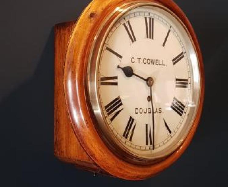 Victorian 10" Isle of Man Fusee Wall Clock - Image 6