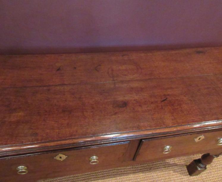 Superb Small George I Period Oak Two Drawer Dresser - Image 2