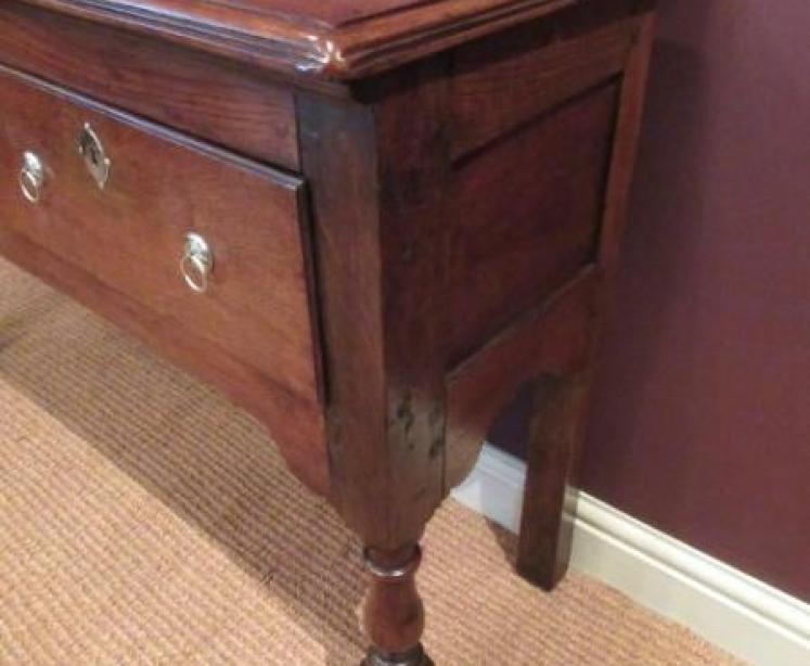 Superb Small George I Period Oak Two Drawer Dresser - Image 3