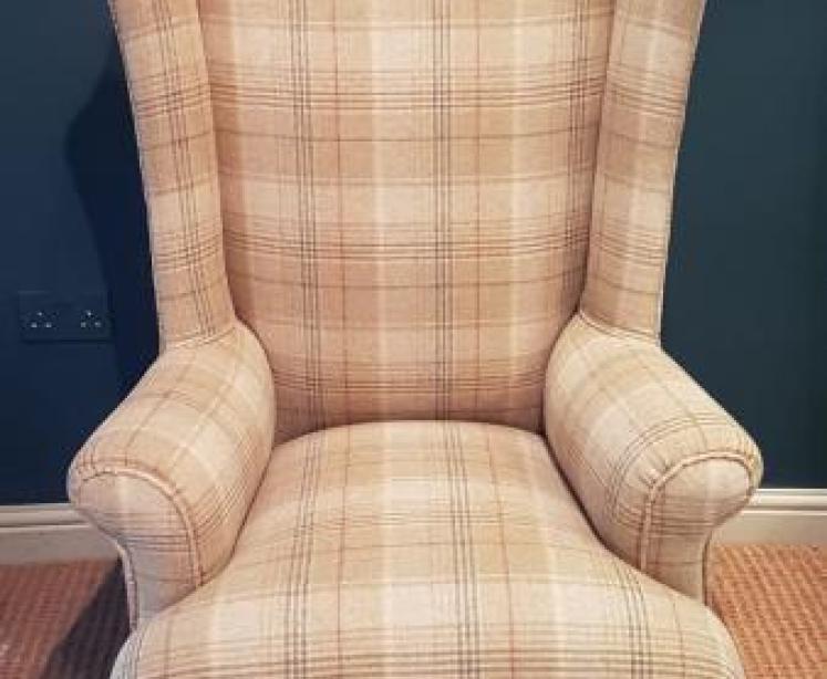 Edwardian Wing Back Arm Chair - Image 4