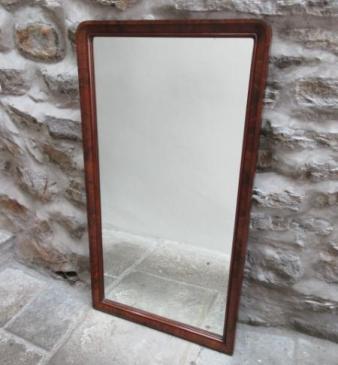 Mid 19th Century Figured Mahogany Dressing Mirror