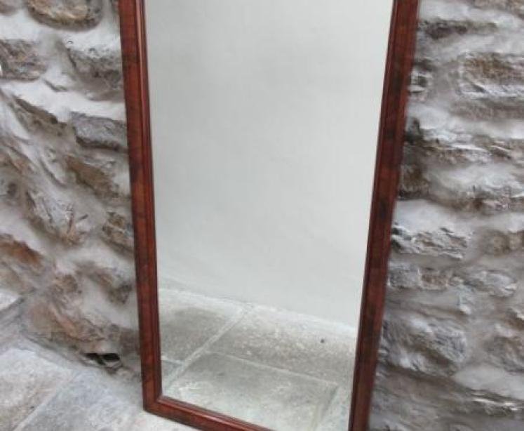 Mid 19th Century Figured Mahogany Dressing Mirror - Image 1