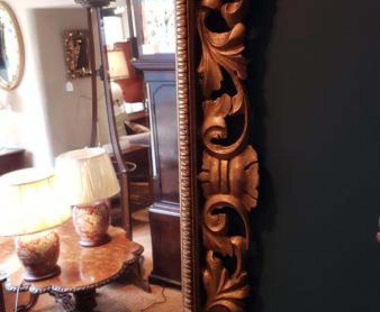 Large Victorian Timber Gilt Mirror - Image 5