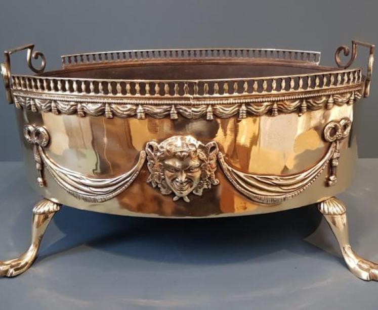 Georgian Brass Wine Cooler - Image 1