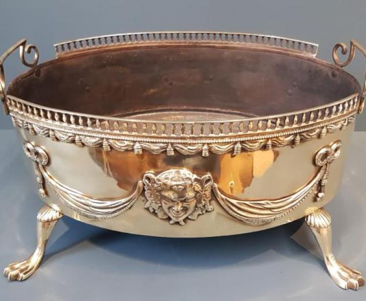 Georgian Brass Wine Cooler - Image 6