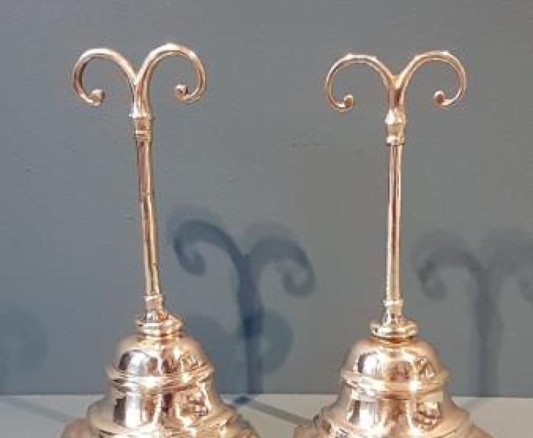 Matching Pair of Victorian Brass Door Stops  - Image 1