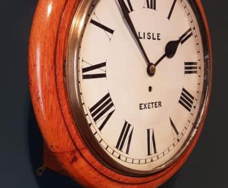 Victorian Oak Cased Fusee Wall Clock  - Image 3