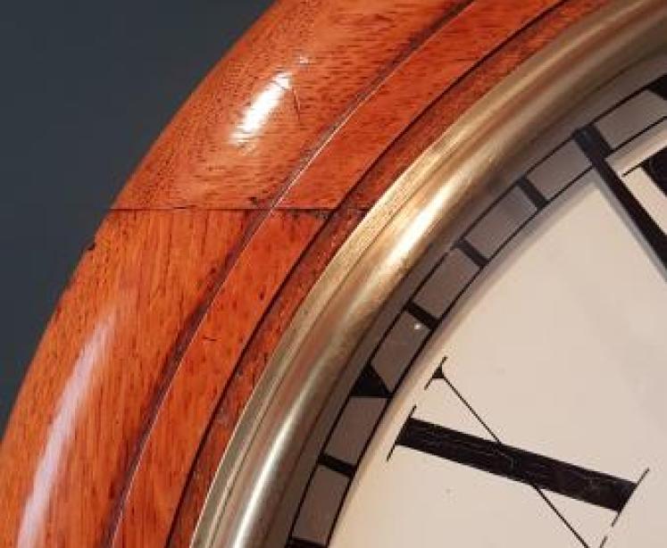 Victorian Oak Cased Fusee Wall Clock  - Image 6