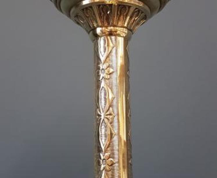 Large Pair of Victorian Brass Pricket Candlesticks  - Image 3