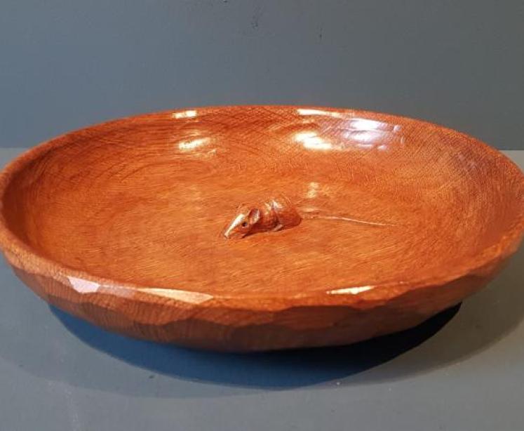Superb 1950's Mouseman Shallow Bowl  - Image 1
