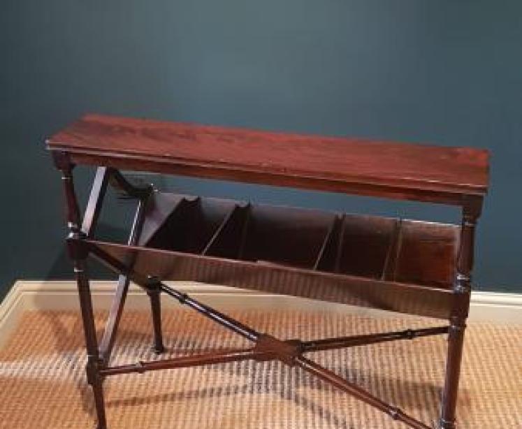 Immaculate Edwardian Mahogany Book Trough - Image 2
