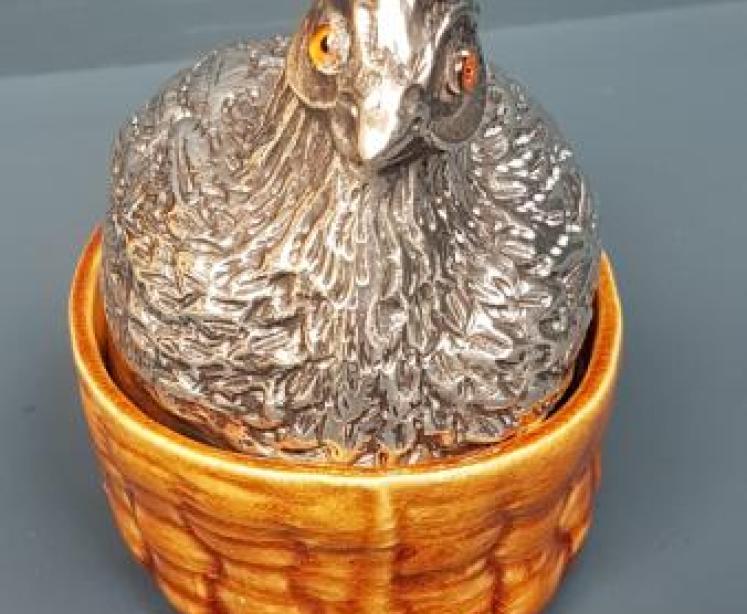 Rare Chester Silver Egg Crock - Image 6