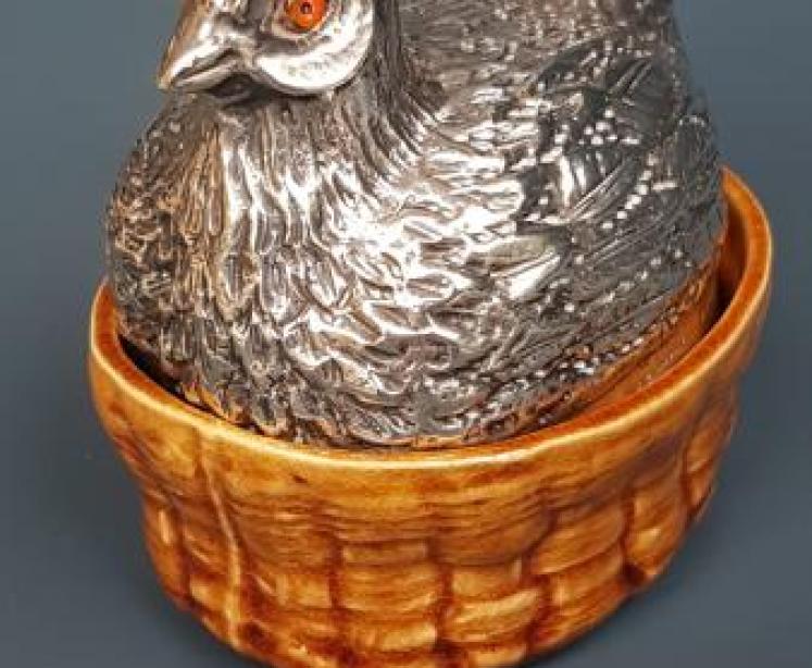 Rare Chester Silver Egg Crock - Image 7