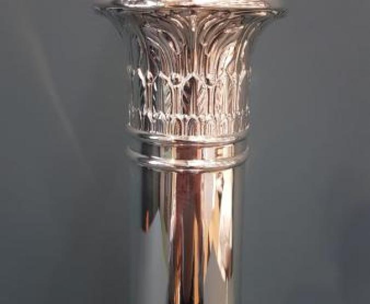 Large George V Solid Silver Lamp - Image 2