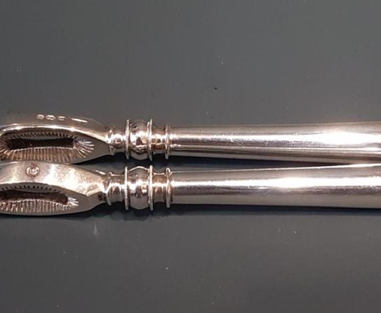 Victorian Cast Silver Nut Crackers - Image 2