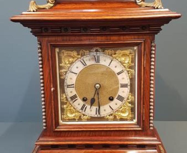 Victorian Walnut Ting-Tang Bracket Clock - Image 1