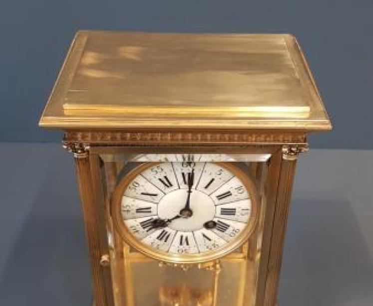 Victorian Four Glass Clock - Image 7