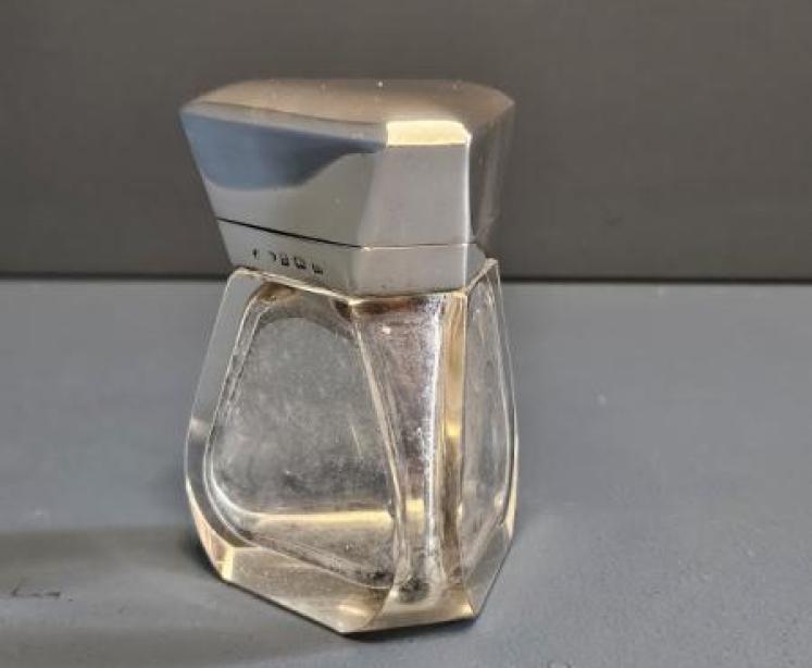 Triangular Silver Top Scent Bottle - Image 1