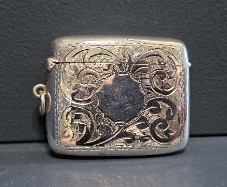 Engraved Silver Vesta Case  - Image 2