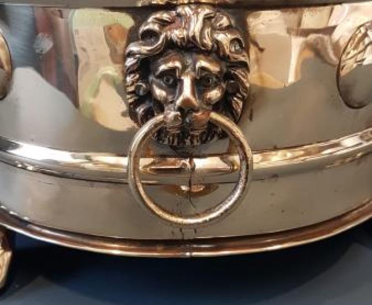 Victorian Oval Brass Planter - Image 3