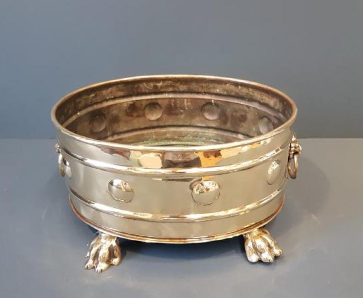 Victorian Oval Brass Planter - Image 6