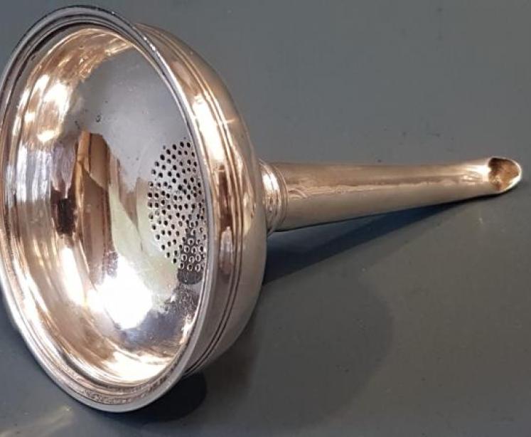 George III Silver Wine Funnel - Image 1