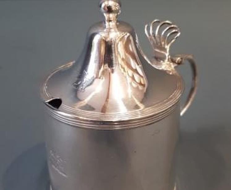 George III Silver Mustard Pot by Bateman - Image 1